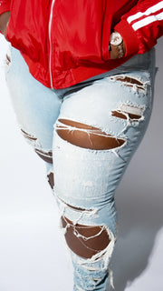 Let's De-Stress Rip Jeans