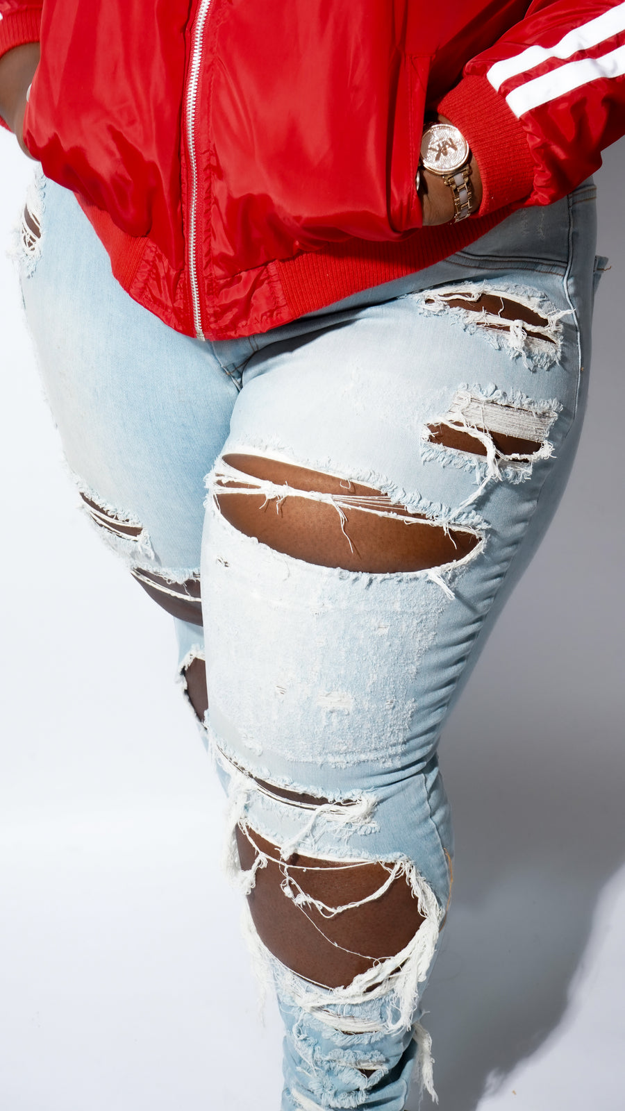 Let's De-Stress Rip Jeans