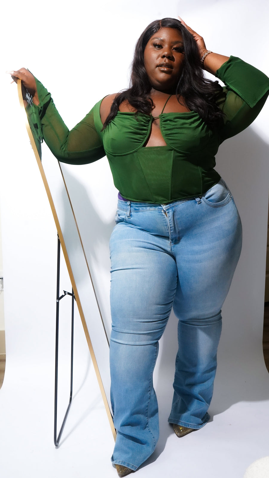 Time is Money High-Rise Flare Jean