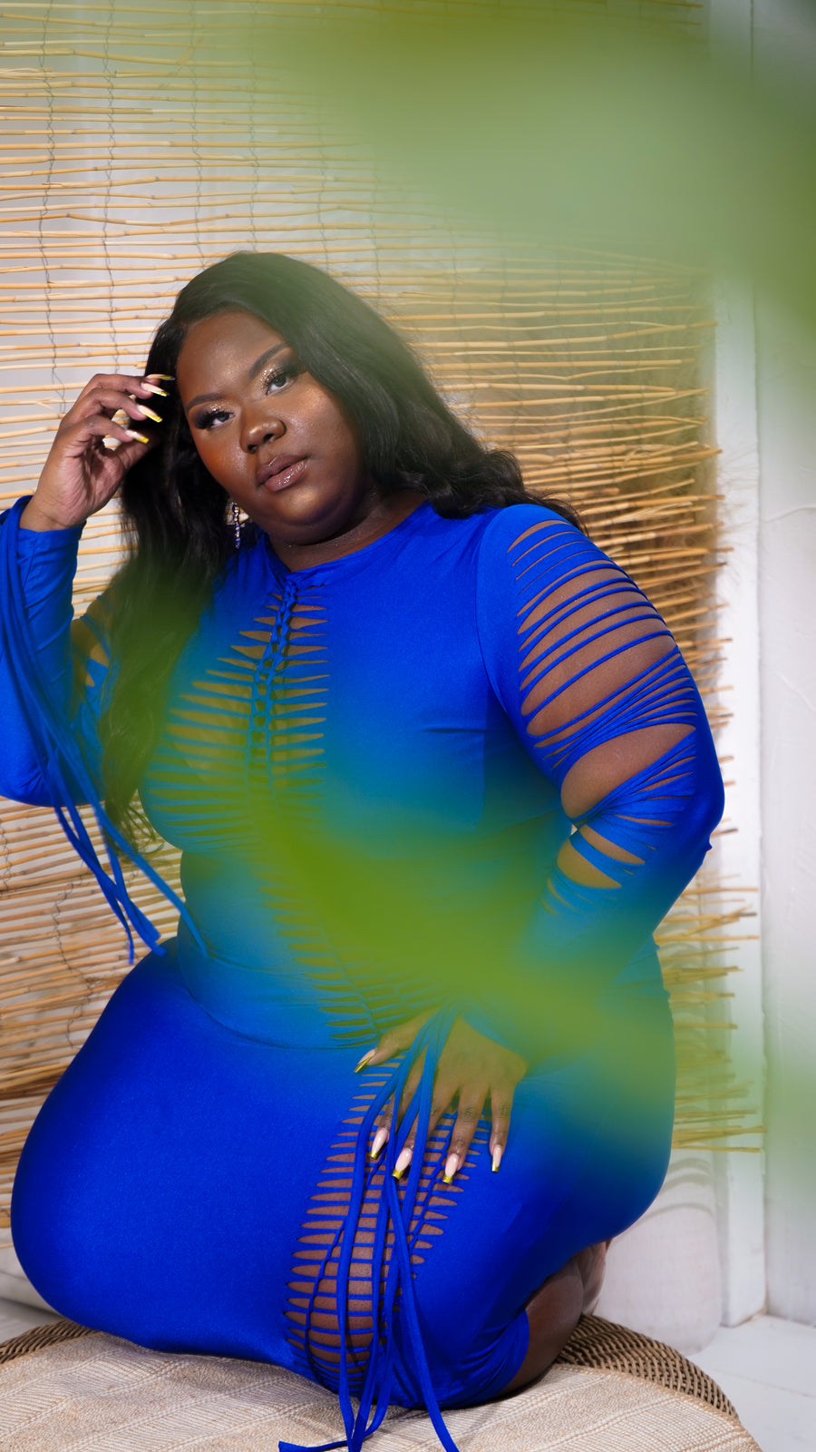 Bleu You Away Cut Out Maxi Dress