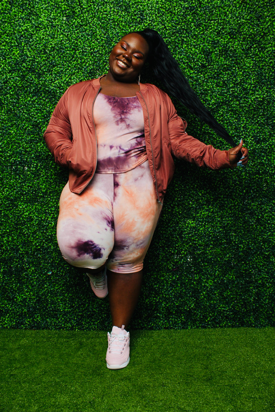 Making Me Blush Biker Short Set
